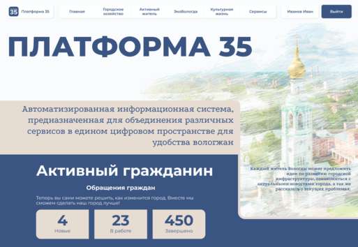 Голосуем за проект Администрации города Вологды «Платформа 35» на Всероссийском IT-конкурсе!.